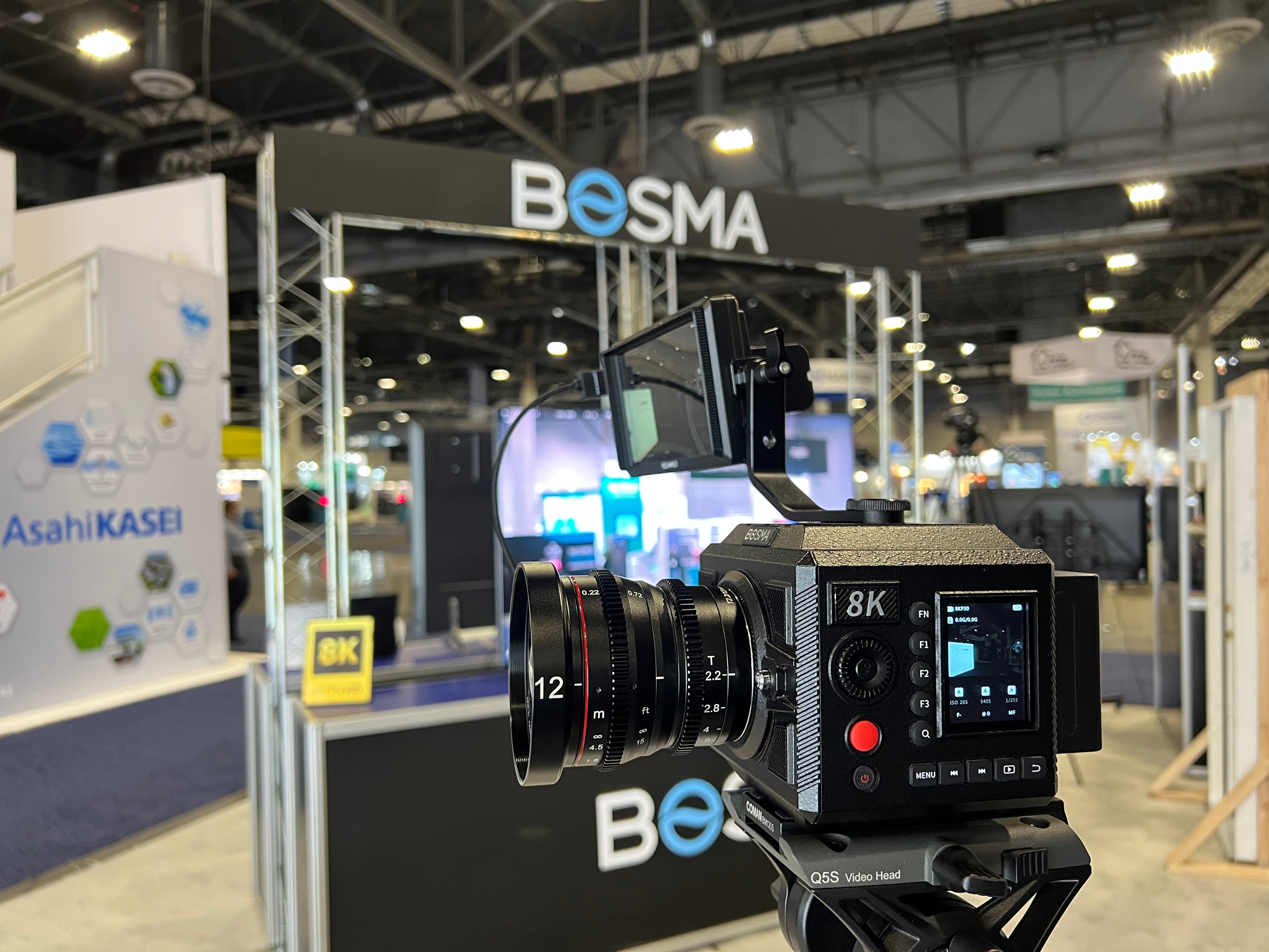 Bosma 8K camera paired with Fotopro professional video camera tripod stand, perfect bundle for stable 8K video shooting, live broadcasting, and cinematic production. Recommended camera and tripod bundle for filmmakers, sports events, and studio setups.