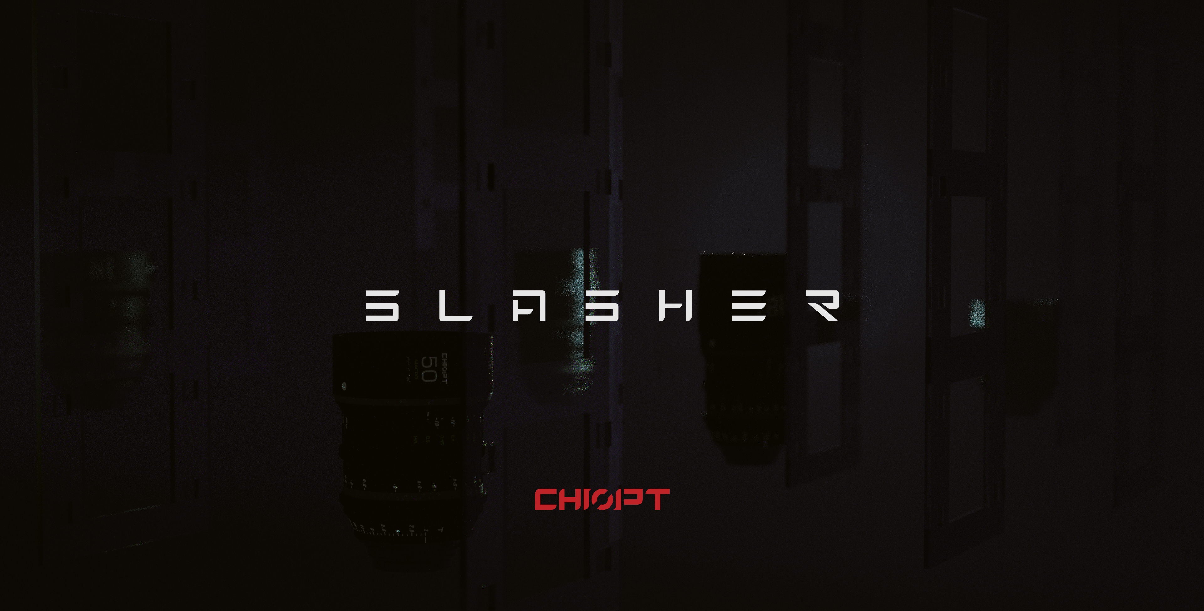 Chiopt Slasher Macro Prime professional cinema lenses for filmmaking, offering high resolution, macro capability, and versatile mount options compatible with ARRI, Canon, and Sony cameras.