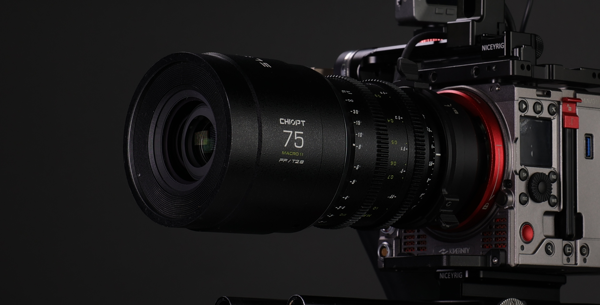 Chiopt slasher macro prime 75mm T2.8 cine lens achieving 8K ultra-high resolution with natural and comfortable visuals, offering true cinematic image quality and consistent sharpness from center to edge across all focal lengths.