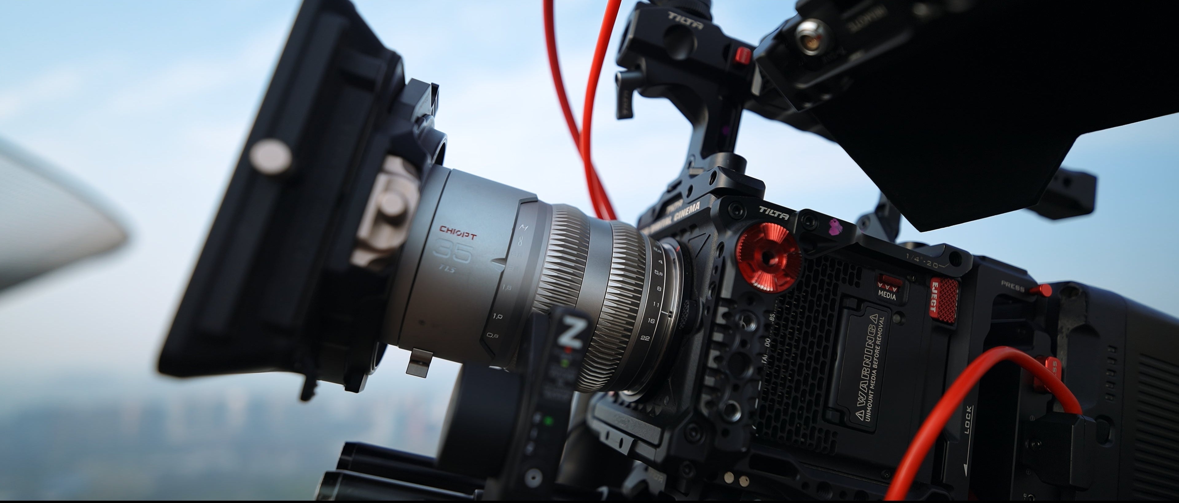 Chiopt Aura 35mm mounted for lifestyle documentary shoot, compact setup