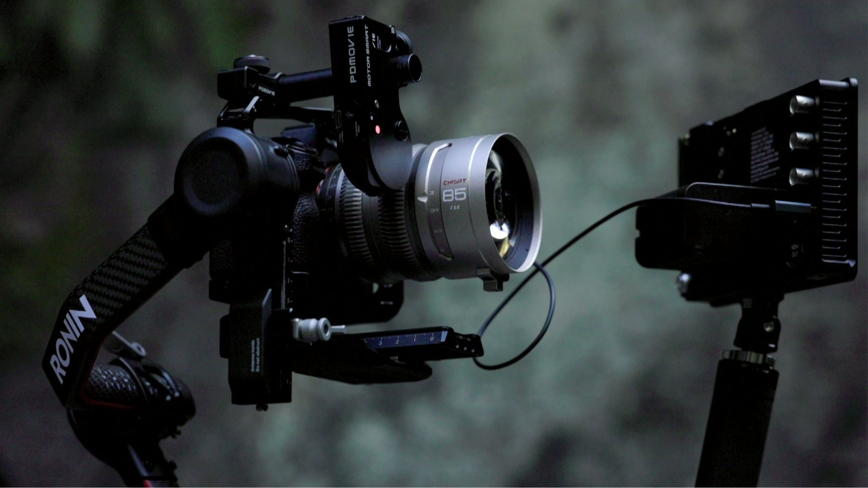 Chiopt Aura T1.5 lens used in controlled lighting setup for portrait and product cinematography
