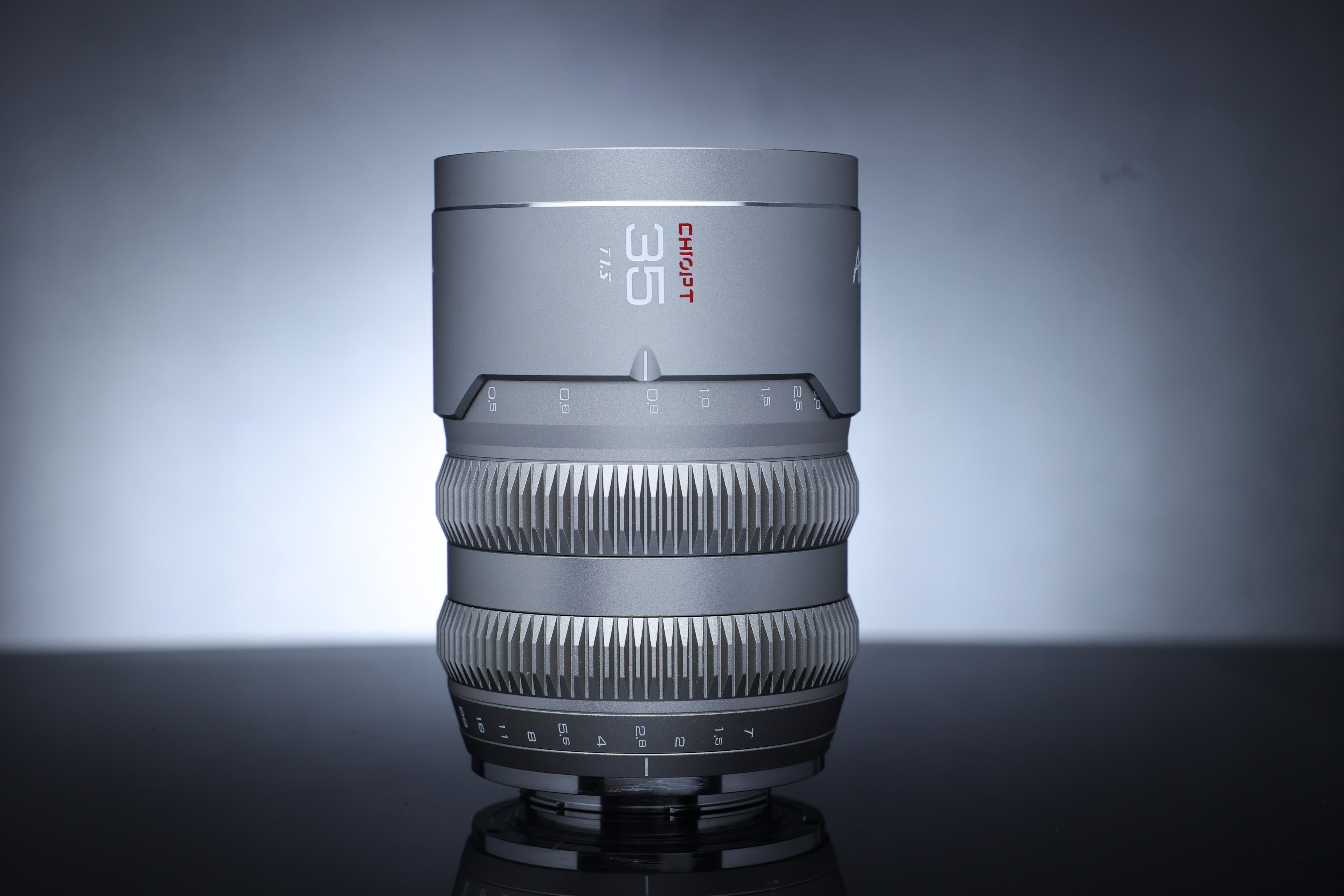 Chiopt Aura 35mm T1.5 cinema prime lens, versatile cine lens for 8K camera, professional video production, narrative filmmaking, and cinematic portrait shots with stunning sharpness and smooth bokeh.