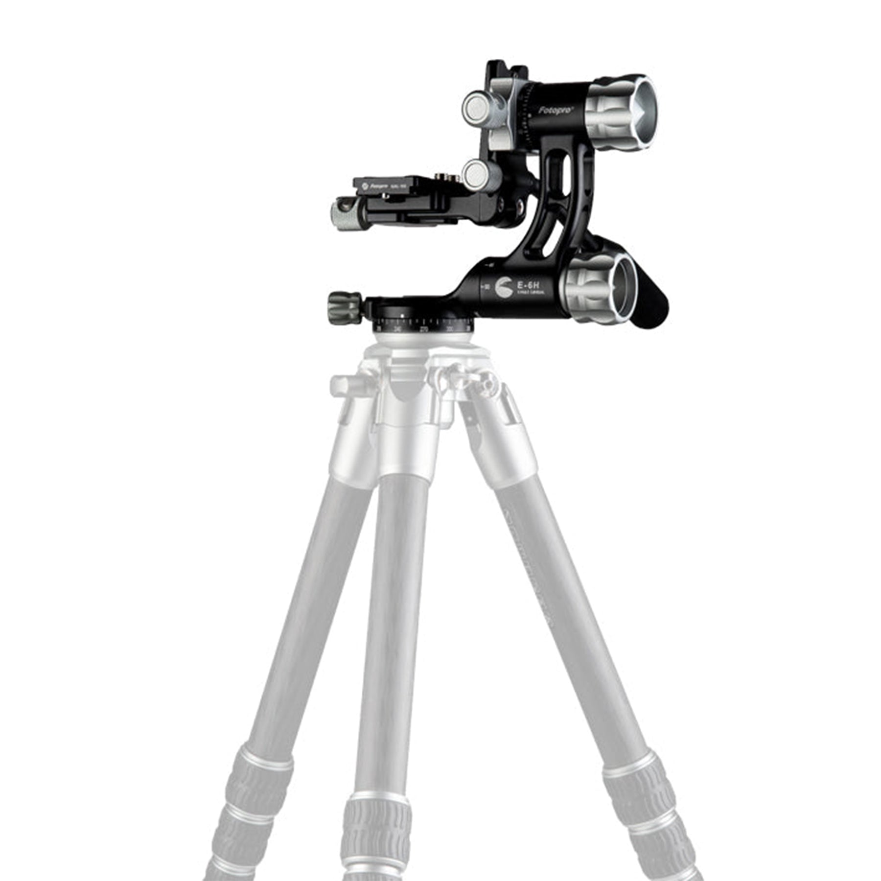 Fotopro E-6H lightweight tripod head weighs only 2.27 lbs (1.03 kg) but supports heavy camera equipment up to 22 lbs (10 kg), perfect for wildlife and bird photography with large telephoto lenses.