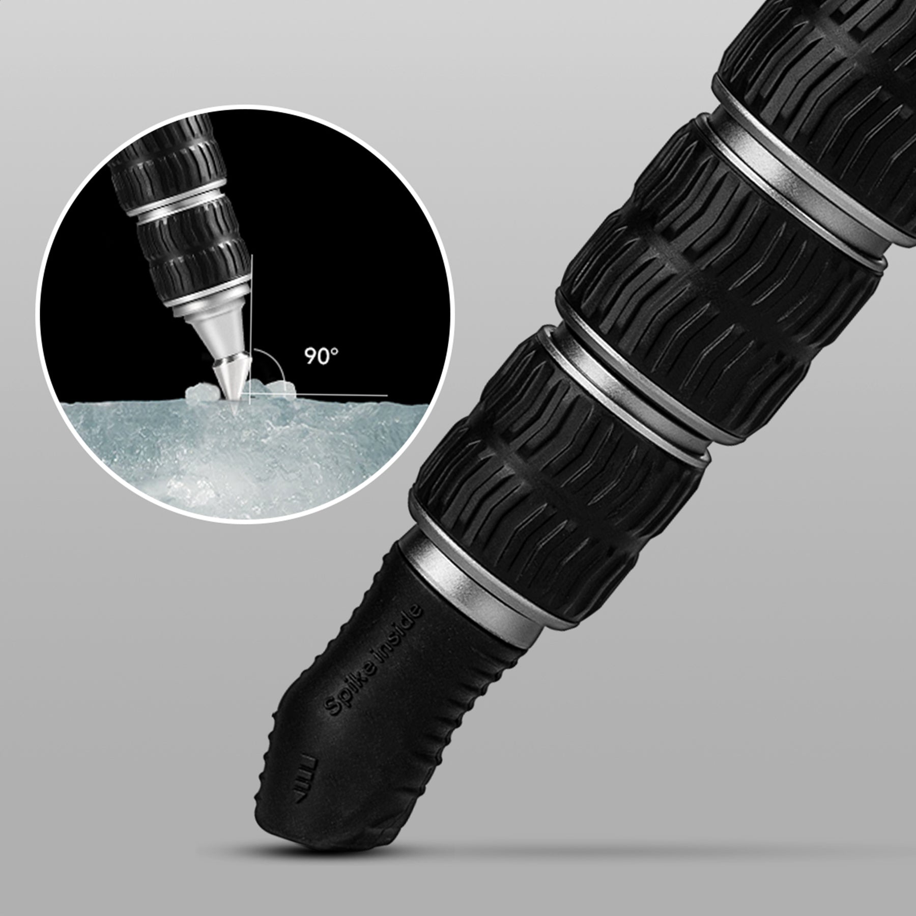 Fotopro E7 and E9 high-end camera tripods with titanium alloy bionic sheep's hoof spikes, 90-degree vertical grip, offering superior stability on soft, sandy, icy, or rocky ground for outdoor adventure photography.