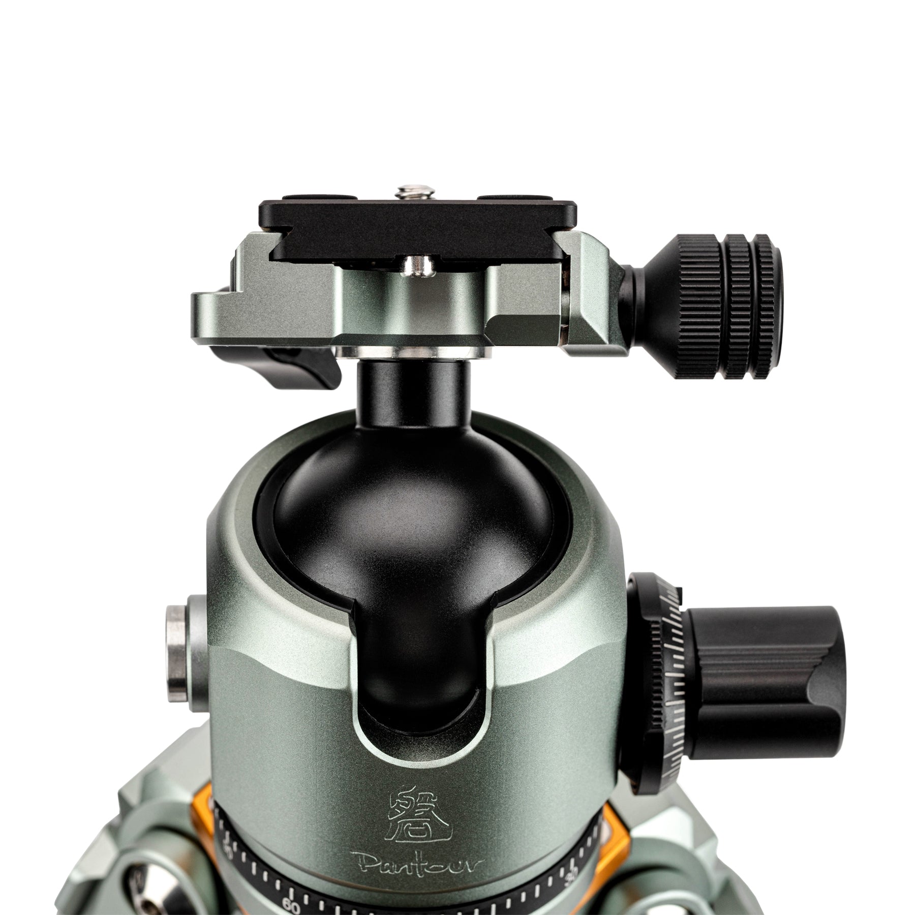 Fotopro T1 Plus camera tripod with heavy-duty aluminum 44mm ball head, offering smooth 360-degree rotation, high load capacity, and quick adjustment for outdoor photography, wildlife, birdwatching, and sports shooting.