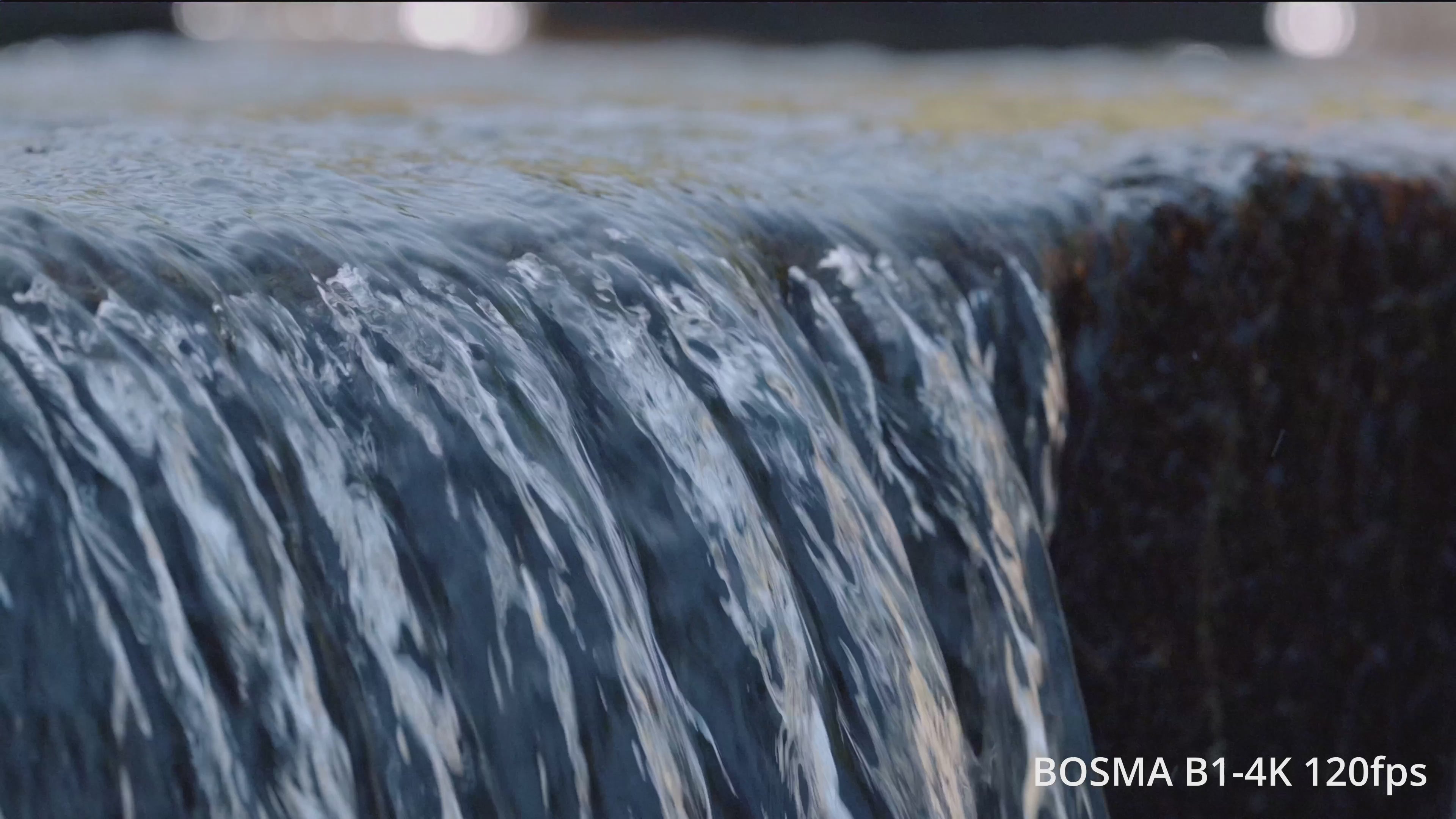Load video: Bosma B1 8K cinema camera sample footage showcasing smooth 4K 120fps slow-motion water scenes with stunning detail and cinematic clarity. Supports up to 240fps high-speed recording for ultra-smooth motion, ideal for fast-paced action filmmaking, sports events, wildlife, nature, and dynamic storytelling.