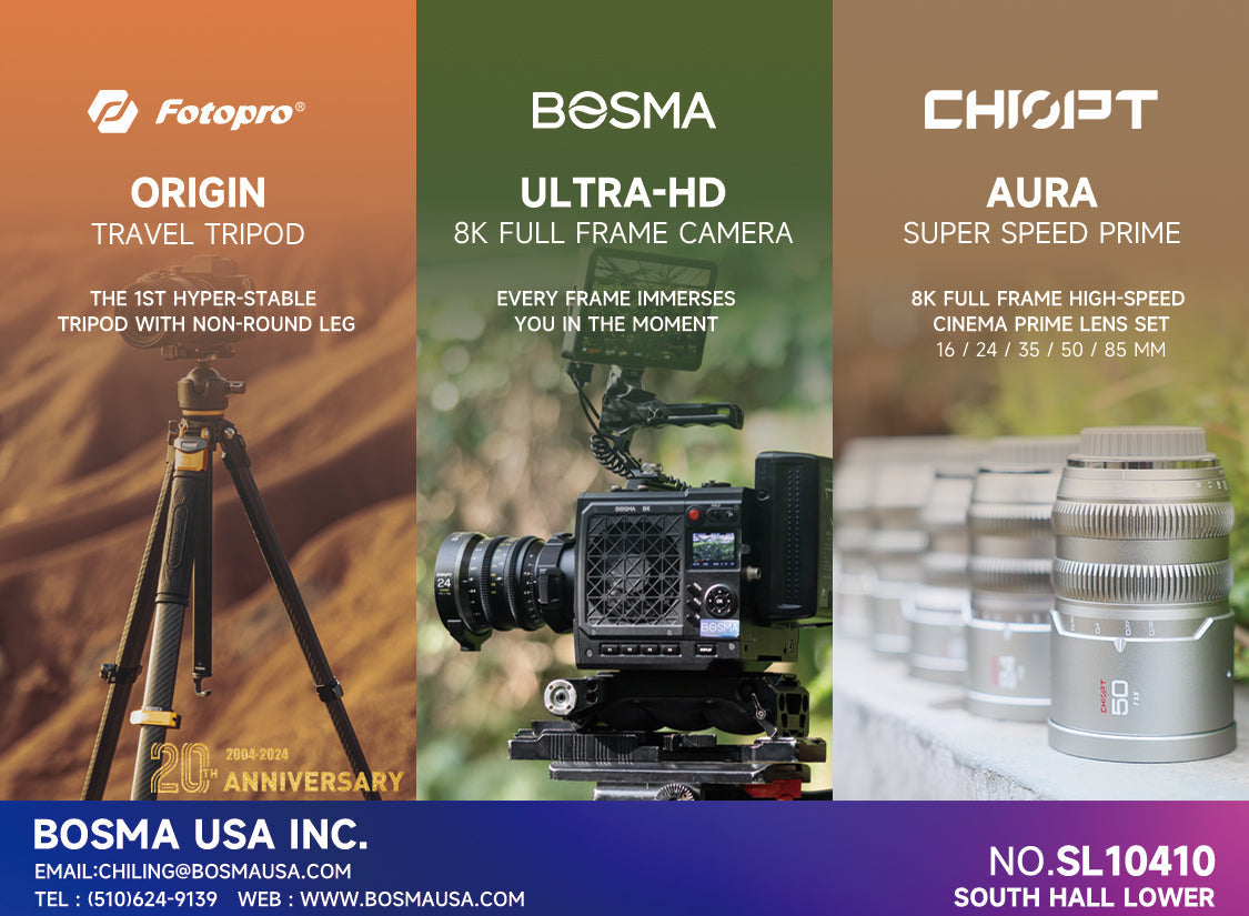 BOSMA, Fotopro, and CHIOPT Shine at NAB Show 2025