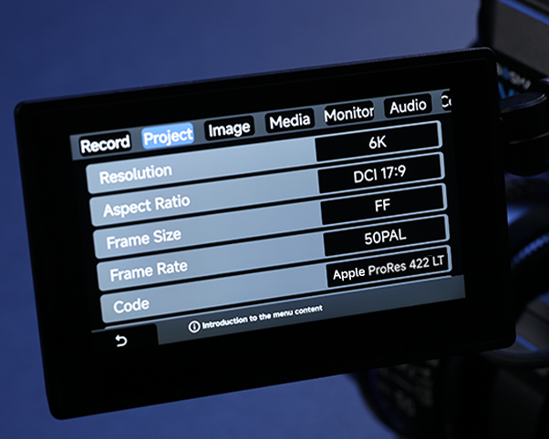 BOSMA VEGA H2 cinema camera for creators with a detachable touchscreen monitor for flexible operation and enhanced on-set workflow