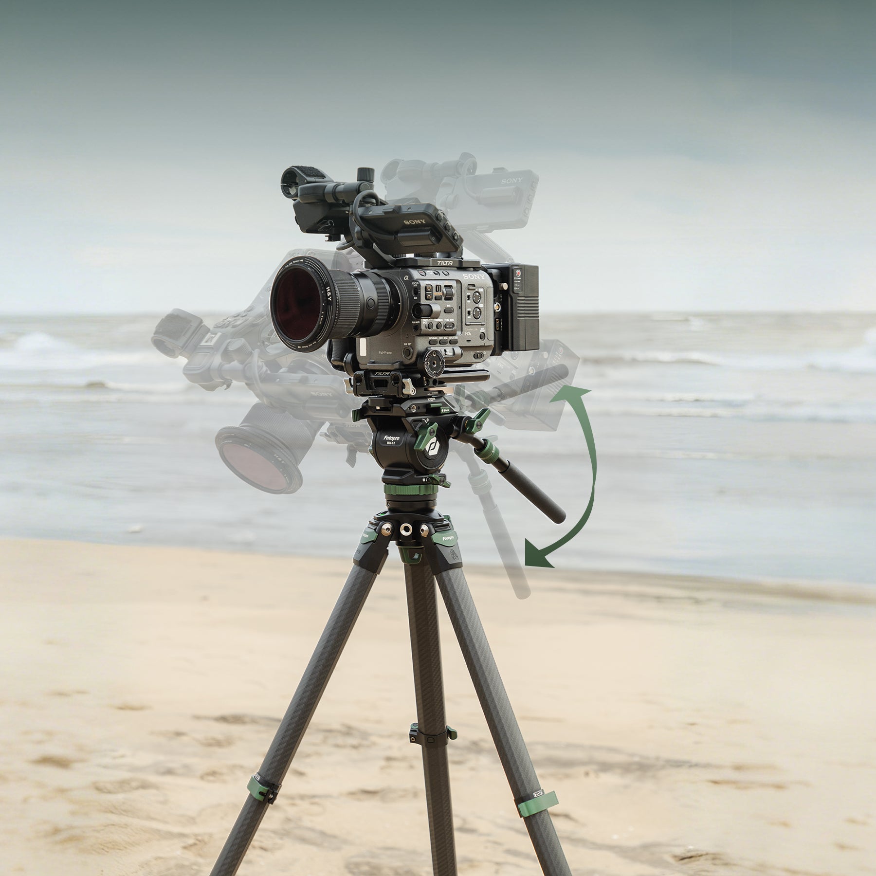 camera-tripod-with-fluid-video-head-fotopro-origin-o-9-mh-12-+90°--55°-Tilt
