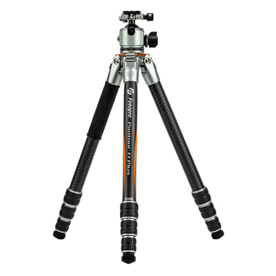 Fotopro T1 Plus T-Basic travel camera tripod with ball head, lightweight carbon fiber, compact design for hiking, outdoor, and travel photography. Supports DSLR, mirrorless, and smartphone setups. Durable, portable, and easy to carry for landscape and adventure shooting. Supporting up to 20kg (44 lbs), 4-Section Legs Adjust from 7.7" to 59", Waterproof & Dustproof, Quick Release Plate with Safety Lock for Secure Camera