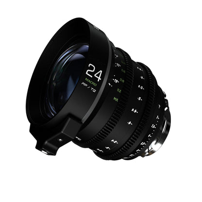 Professional 24mm T2.0 macro prime cine lens from Chiopt Slasher series, perfect for wide-angle cinematic shots, detailed macro photography, and creative video production with full-frame coverage and vibrant color rendering.