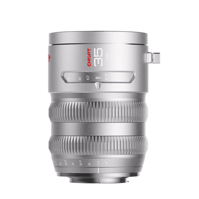 Chiopt Aura 35mm T1.5 cinema prime lens, versatile cine lens for 8K camera, professional video production, narrative filmmaking, and cinematic portrait shots with stunning sharpness and smooth bokeh.