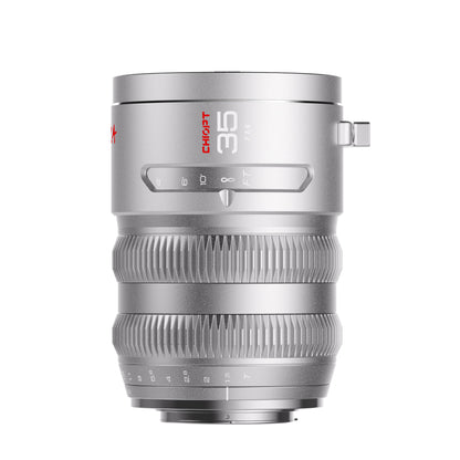 Chiopt Aura 35mm T1.5 cinema prime lens, versatile cine lens for 8K camera, professional video production, narrative filmmaking, and cinematic portrait shots with stunning sharpness and smooth bokeh.