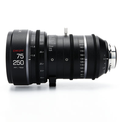 Discover the Chiopt Xtreme Zoom 75-250mm T3.2 cinema lens, a full-frame cine zoom lens with cross-format compatibility, constant aperture, and a powerful 3X zoom range. Perfect for long-range filmmaking, wildlife, sports, and high-end cinematography.