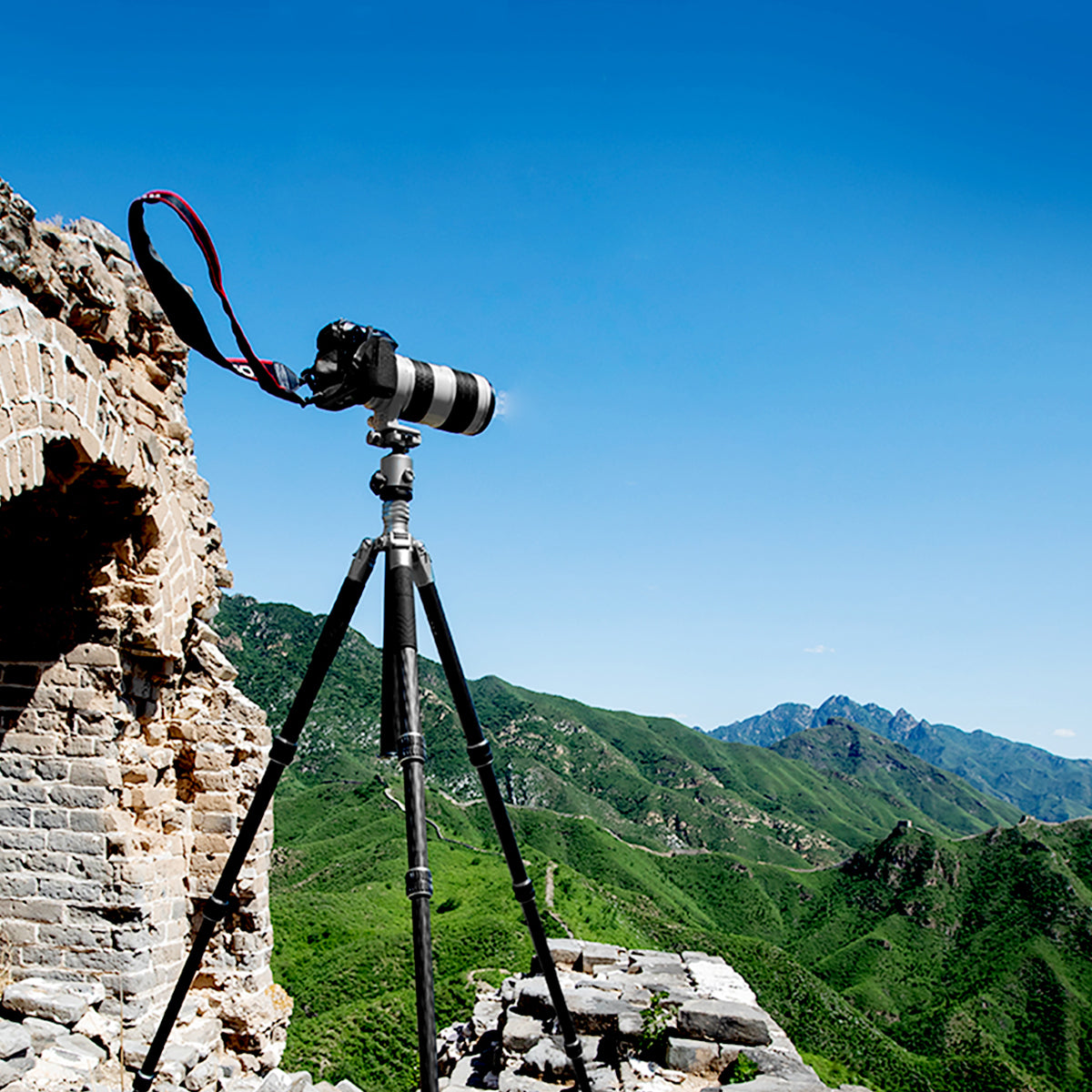 Image showing the 10-layer 30T carbon fiber tube construction of the Fotopro T-ROC Series tripods, highlighting the strength, lightweight design, and diameter differences of T-ROC One (22mm), T-ROC Plus (25mm), and T-ROC Max (28mm).