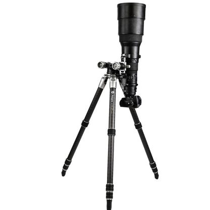 Fotopro E9 professional tripod with 360° panoramic gimbal head, capable of straight up and down shooting, perfect for bird tracking, panoramic landscape photography, and sports shooting.