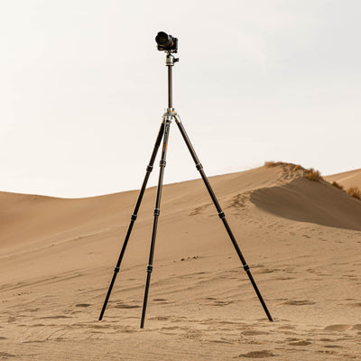 Fotopro T1 Plus T-Bar tripod extended to max height 1791mm, supports 20kg load, perfect for landscape, wildlife, and travel photography setups.